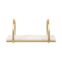 Wandregal Glam aus goldfarbenem Metall und weißem Marmor Marble Angebot