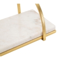 Wandregal Glam aus goldfarbenem Metall und weißem Marmor Marble Sales