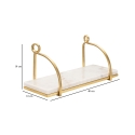 Wandregal Glam aus goldfarbenem Metall und weißem Marmor Marble Katalog