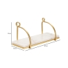 Wandregal Glam aus goldfarbenem Metall und weißem Marmor Marble Katalog