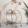 Barwagen aus goldenem Metall mit Spiegelregalen Globe Verkauf