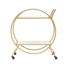 Barwagen aus goldenem Metall mit Spiegelregalen Globe Angebot