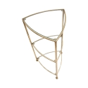 Eckregal Tisch 3 Ablagen goldfarbenes Metall und Glas Triangle M Angebot
