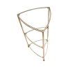 Eckregal Tisch 3 Ablagen goldfarbenes Metall und Glas Triangle M Angebot