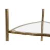Eckregal Tisch 3 Ablagen goldfarbenes Metall und Glas Triangle M Katalog