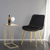 Rechteckiger Couch- und Beistelltisch aus goldfarbenem Metall und Glas London Verkauf