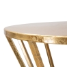 Glamouröser runder Beistelltisch aus goldfarbenem Metall, 38 cm, Stick Angebot