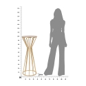 Glamouröser runder Beistelltisch aus goldfarbenem Metall, 38 cm, Stick Modell