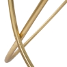 Moderner runder Couchtisch 60cm aus goldfarbenem Metall und schwarzem Glas Ring Katalog