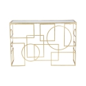 Rechteckiger Konsolentisch im Eingang aus goldfarbenem Metall 120x41cm mit verspiegelter Platte Marie Angebot