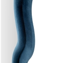 Emily Wand- oder Standspiegel mit wellenförmigem Design aus Samt 60x160 cm Maße