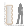 Emily Wand- oder Standspiegel mit wellenförmigem Design aus Samt 60x160 cm Kosten