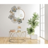 Wandspiegel rund goldfarben mit 3D-Blumendekor Amy Verkauf