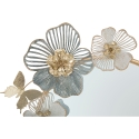 Wandspiegel rund goldfarben mit 3D-Blumendekor Amy Angebot