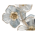 Wandspiegel rund goldfarben mit 3D-Blumendekor Amy Rabatte