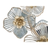 Wandspiegel rund goldfarben mit 3D-Blumendekor Amy Rabatte