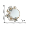 Wandspiegel rund goldfarben mit 3D-Blumendekor Amy Katalog