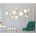 Wandspiegel geometrisch goldfarben mit mehreren runden Spiegeln 117x61cm Gloxy Verkauf