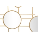 Wandspiegel geometrisch goldfarben mit mehreren runden Spiegeln 117x61cm Gloxy Sales