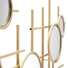 Wandspiegel geometrisch goldfarben mit mehreren runden Spiegeln 117x61cm Gloxy Rabatte