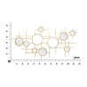 Wandspiegel geometrisch goldfarben mit mehreren runden Spiegeln 117x61cm Gloxy Katalog