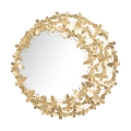 Wandspiegel rund goldfarben 3D Schmetterlinge Butterfly Wind Aktion