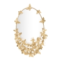 Wandspiegel oval goldfarben mit dekorativen Schmetterlingen Butterfly Wind Aktion