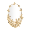 Wandspiegel oval goldfarben mit dekorativen Schmetterlingen Butterfly Wind Aktion