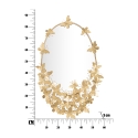Wandspiegel oval goldfarben mit dekorativen Schmetterlingen Butterfly Wind Katalog
