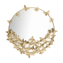 Wandspiegel rund goldfarben mit dekorativen Schmetterlingen Butterfly M Aktion