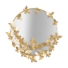 Wandspiegel rund goldfarben mit dekorativen Schmetterlingen 74cm Butterfly S Aktion