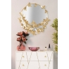 Wandspiegel rund goldfarben mit dekorativen Schmetterlingen 74cm Butterfly S Auswahl