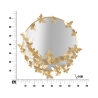 Wandspiegel rund goldfarben mit dekorativen Schmetterlingen 74cm Butterfly S Modell