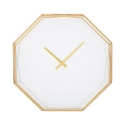 Metallene Wanduhr in goldener Achteckform Octagonal Aktion