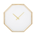 Metallene Wanduhr in goldener Achteckform Octagonal Aktion