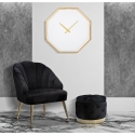 Metallene Wanduhr in goldener Achteckform Octagonal Verkauf