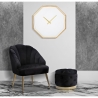 Metallene Wanduhr in goldener Achteckform Octagonal Verkauf
