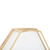 Metallene Wanduhr in goldener Achteckform Octagonal Sales
