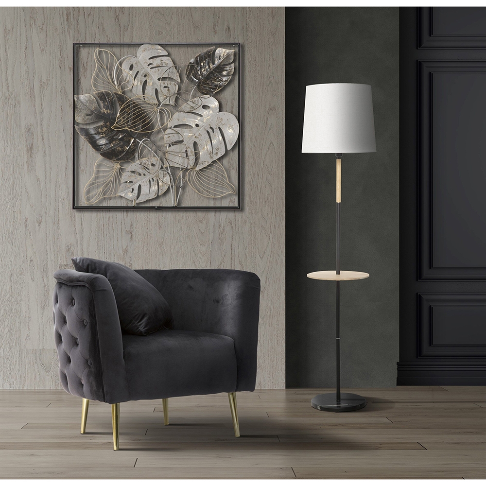 Sessel aus Samt glam mit goldenen Füßen und Kissen Bucarest-P