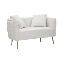 Glam 2-Sitzer Sofa aus Samt mit goldenen Füßen und zwei Kissen Bucarest-D Preis