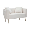 Glam 2-Sitzer Sofa aus Samt mit goldenen Füßen und zwei Kissen Bucarest-D Preis