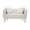 Glam 2-Sitzer Sofa aus Samt mit goldenen Füßen und zwei Kissen Bucarest-D Kosten