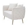 Glam 2-Sitzer Sofa aus Samt mit goldenen Füßen und zwei Kissen Bucarest-D Kauf