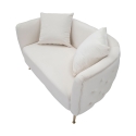 Glam 2-Sitzer Sofa aus Samt mit goldenen Füßen und zwei Kissen Bucarest-D 