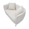 Glam 2-Sitzer Sofa aus Samt mit goldenen Füßen und zwei Kissen Bucarest-D 