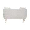 Glam 2-Sitzer Sofa aus Samt mit goldenen Füßen und zwei Kissen Bucarest-D 