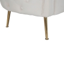Glam 2-Sitzer Sofa aus Samt mit goldenen Füßen und zwei Kissen Bucarest-D 
