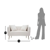 Glam 2-Sitzer Sofa aus Samt mit goldenen Füßen und zwei Kissen Bucarest-D 
