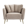 Design-Sessel für das Wohnzimmer, gepolstert, mit goldfarbenen Metallbeinen, Modell Kiev Kosten
