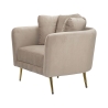 Design-Sessel für das Wohnzimmer, gepolstert, mit goldfarbenen Metallbeinen, Modell Kiev Kauf